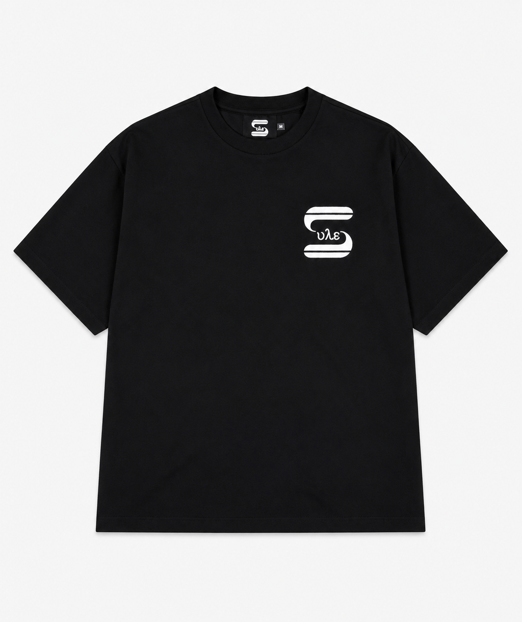 Sule Oversized Drop Shoulder Tee - Black