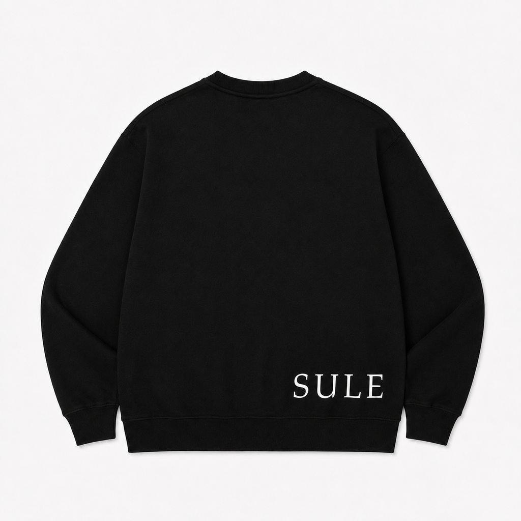 Sule Oversized Crewneck - Black