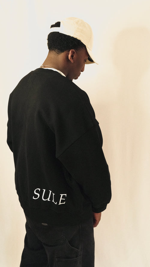 SULE OVERSIZED CREWNECK - BLACK
