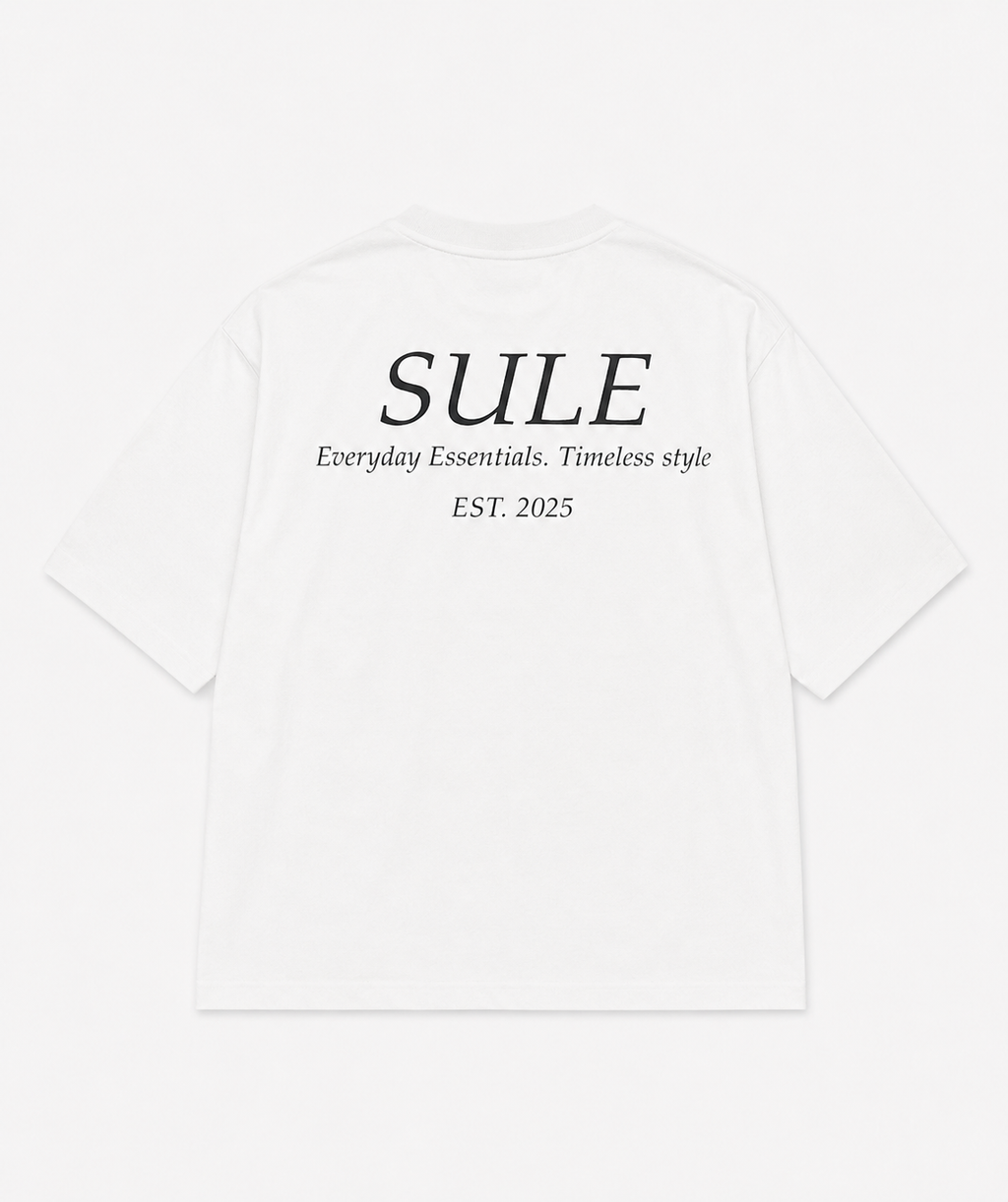 Sule Oversized Drop Shoulder Tee - White