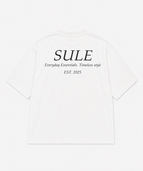 Sule Oversized Drop Shoulder Tee - White