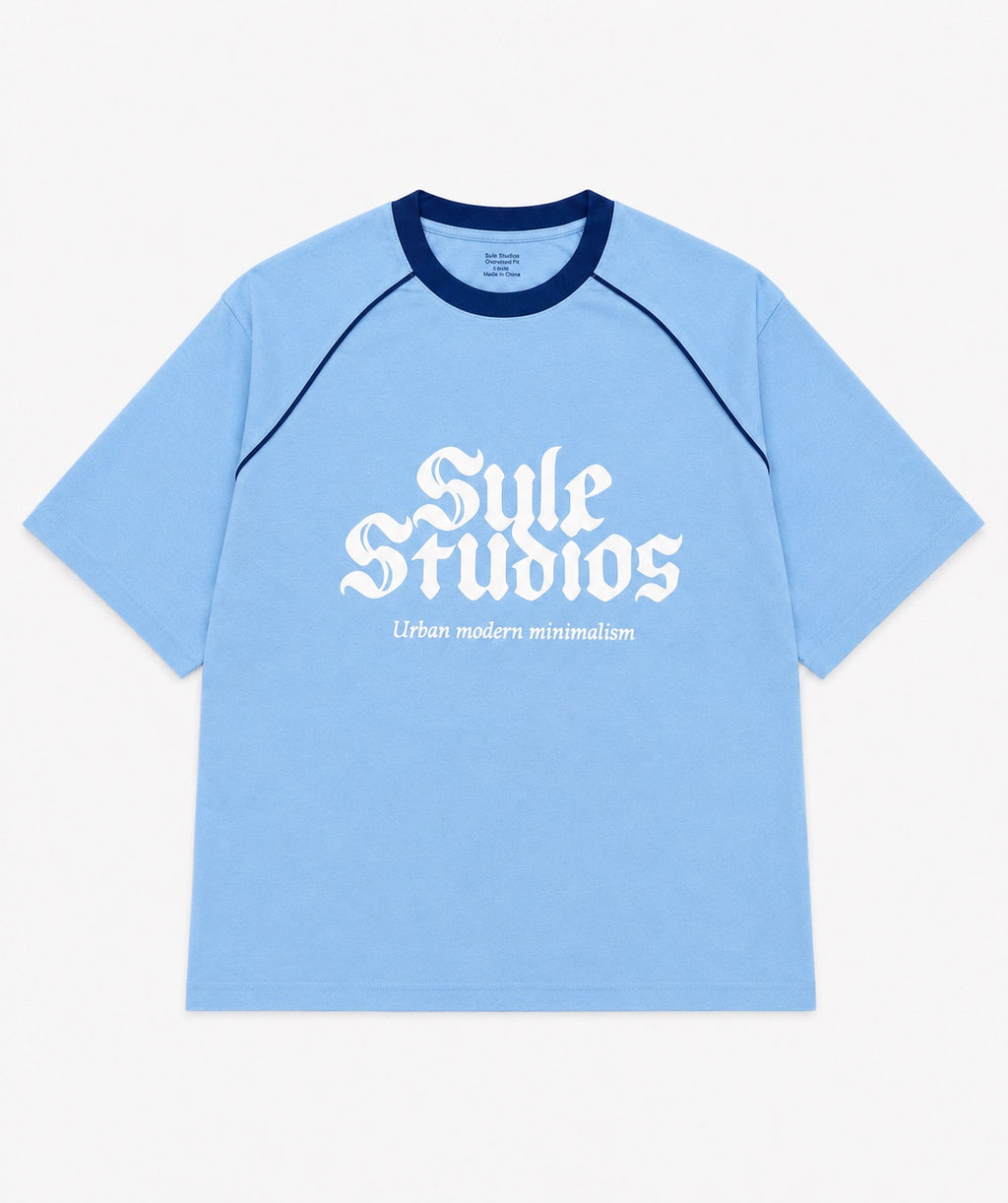 Sule Retro Collection - Sky Blue & Navy Tee