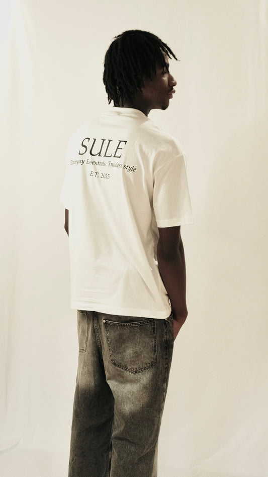 SULE OVERSIZED DROP SHOULDER TEE - WHITE